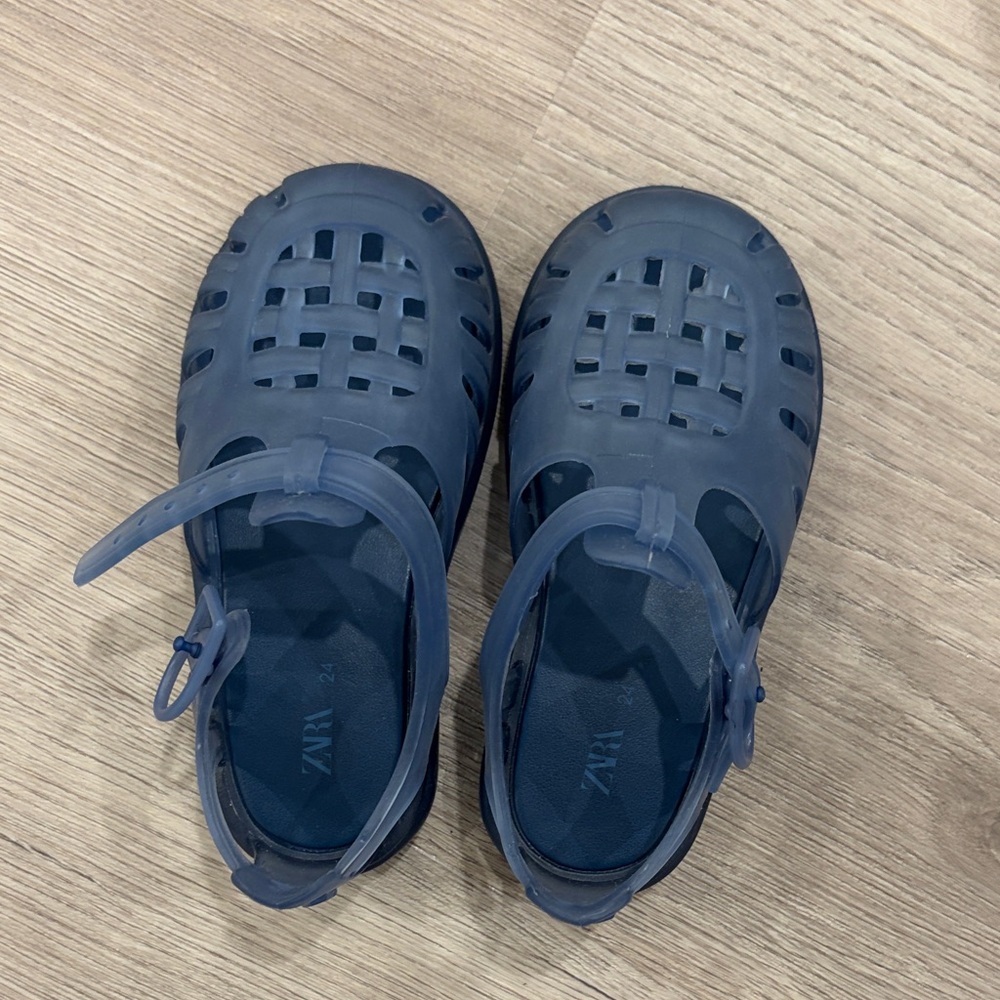 Zara Kids Blue Jelly Sandals